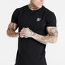 SikSilk - Black Essential Short Sleeve Muscle Fit T-Shirt